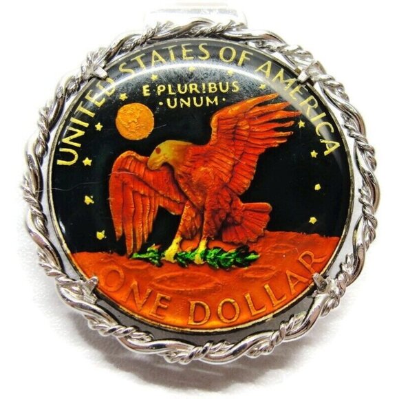 Anson United States Colored One Dollar Eagle Money Clip Wallet Credit Card Cash - Picture 1 of 9